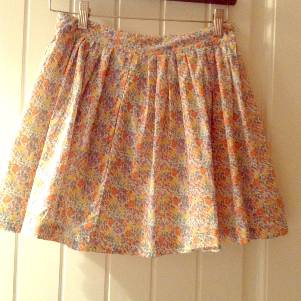 Free People flower skirt with button detail